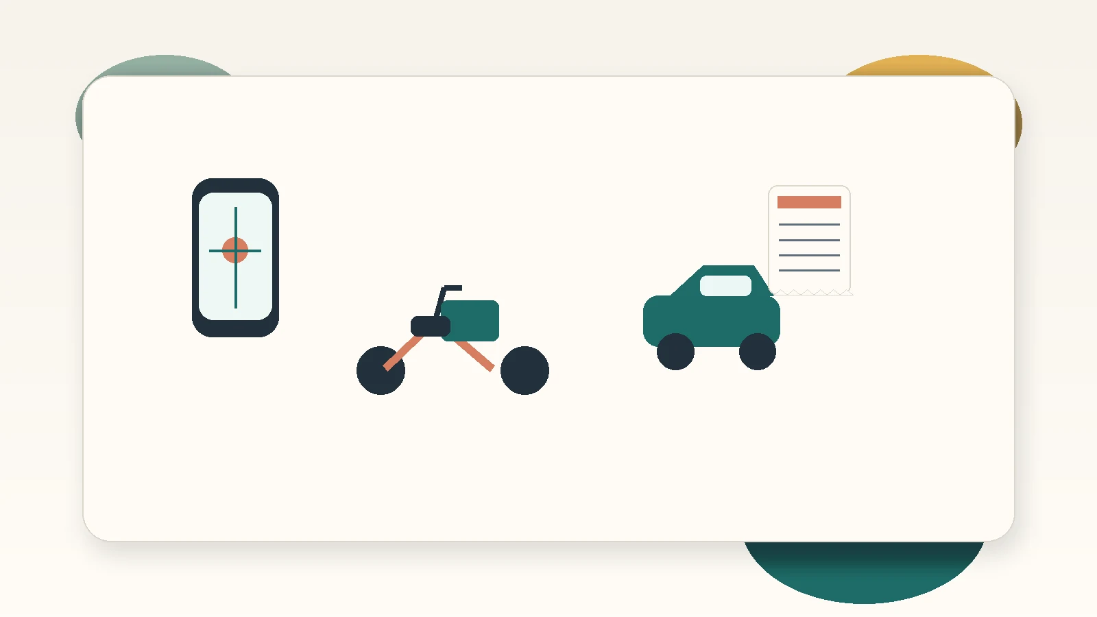 Illustration of app-based work and car records for tax deductions for gig workers in Australia