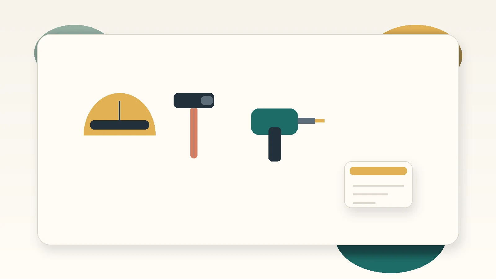 Illustration of tradie tools and protective gear for tax deductions for tradies in Australia